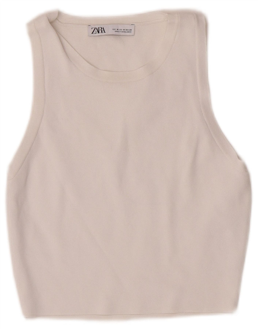 Top cu vestă pentru femei Zara UK 12 Medium White Viscose