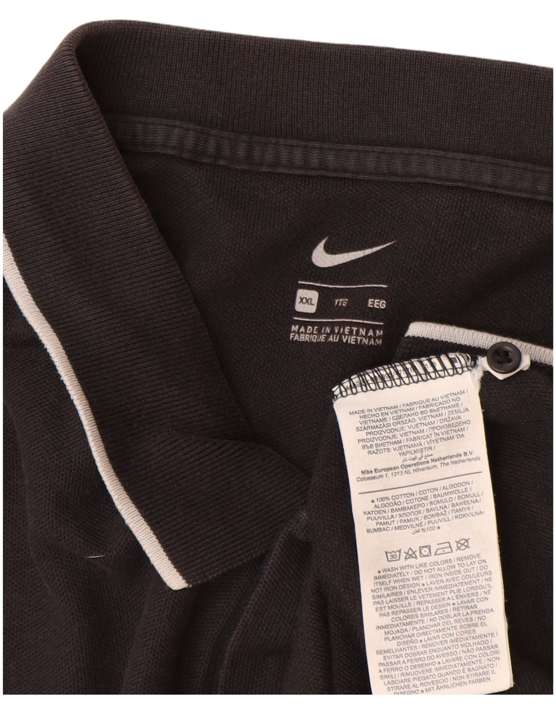 Tricou polo pentru bărbați NIKE 2XL bumbac negru