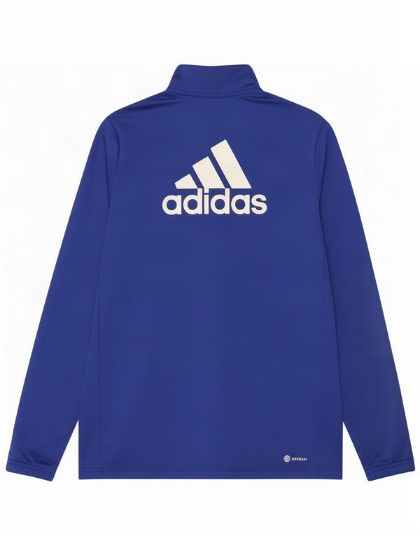 Jachetă de top pentru trening cu grafic pentru băieți Adidas 15-16 ani poliester albastru