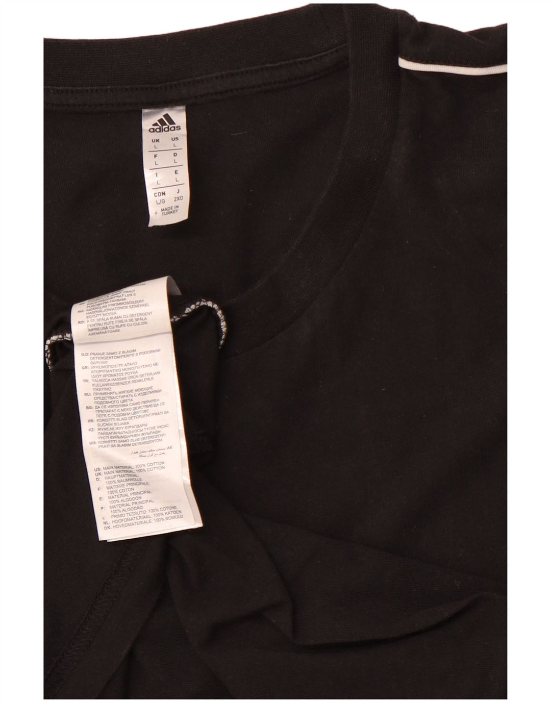 Tricou pentru bărbați ADIDAS Top mare din bumbac negru