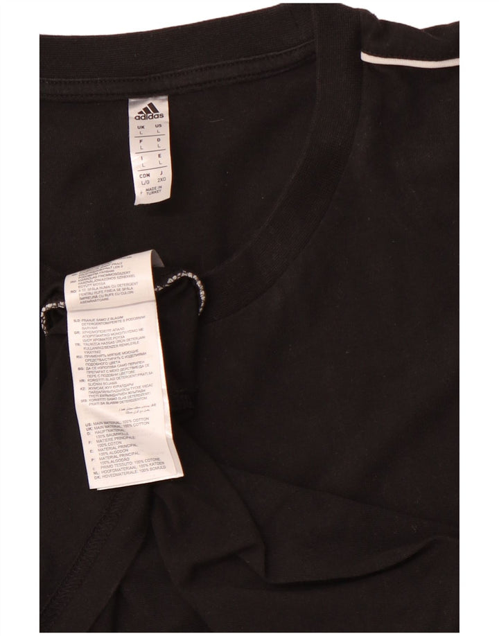 Tricou pentru bărbați ADIDAS Top mare din bumbac negru