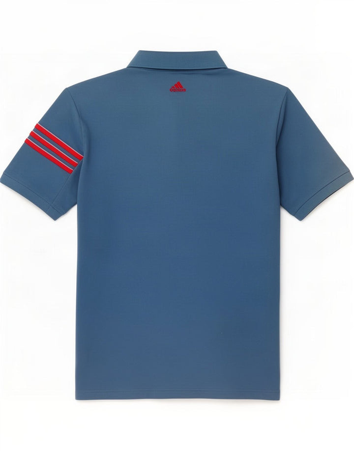 Tricou polo Adidas Climacool pentru bărbați, poliester albastru mediu