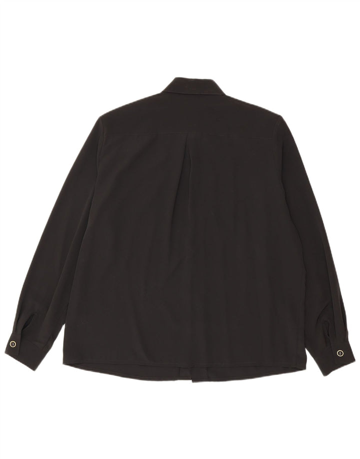 Bluză cămașă pentru femei Yessica EU 44 XL Poliester floral negru