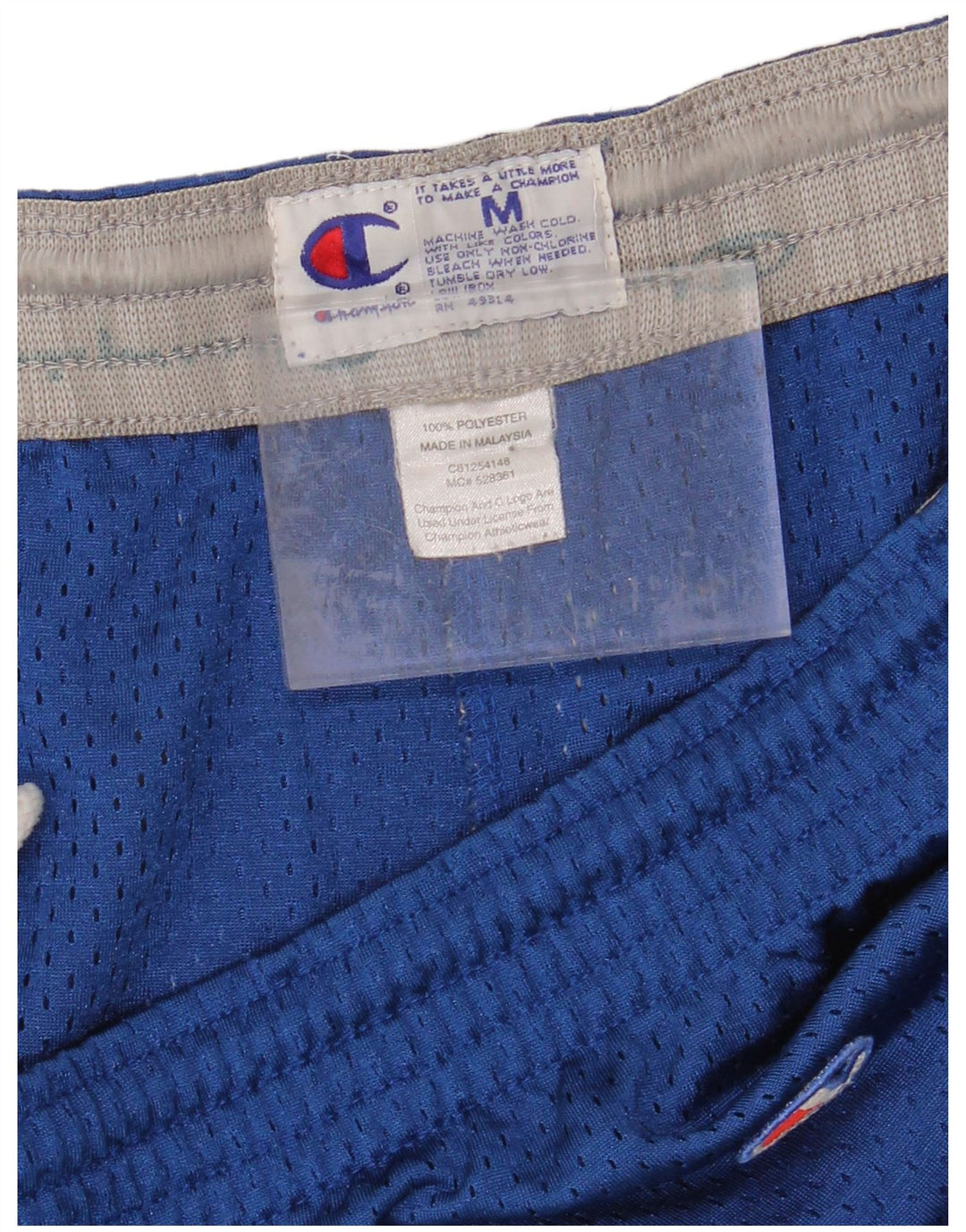 CHAMPION Mens Graphic Sport Shorts Medium  Blue Polyester