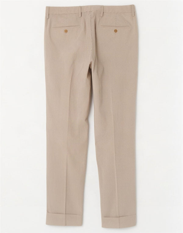 Pantaloni chino pentru bărbați Hugo Boss EU 46 Mici L32 L30 Bej cu dungi