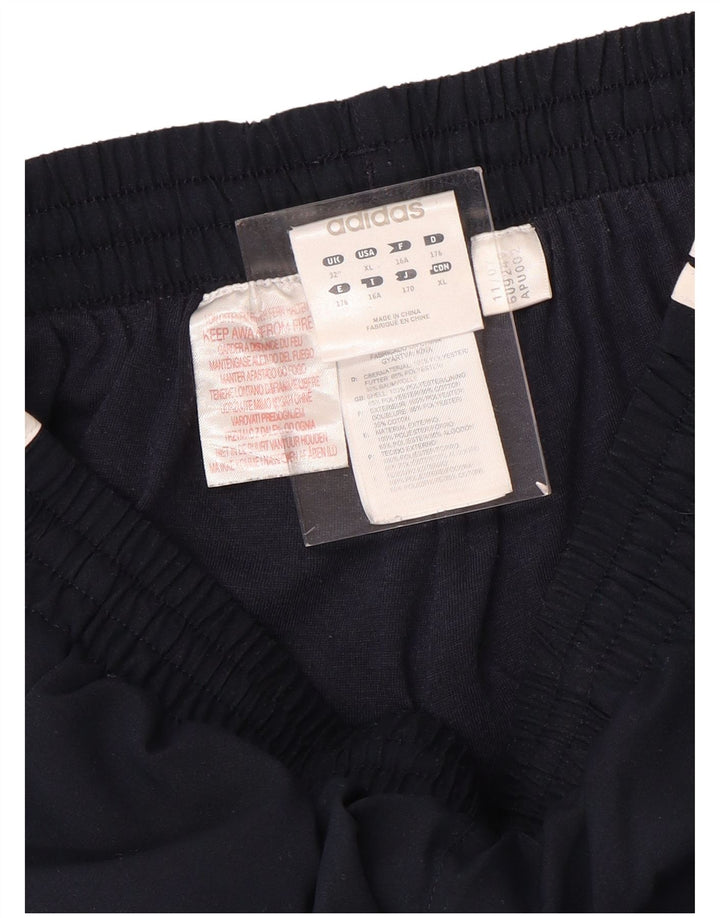 Pantaloni de trening ADIDAS pentru baieti 15-16 ani poliester bleumarin