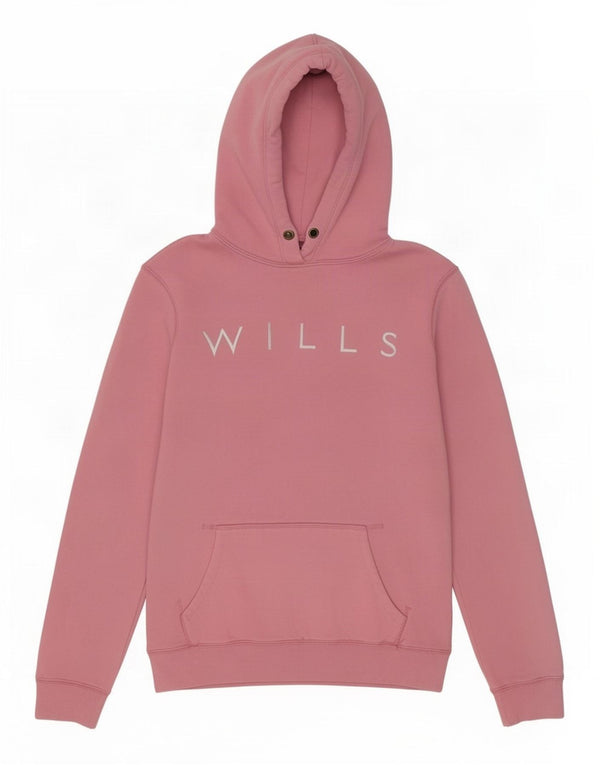Jack Wills Womens Graphic Hoodie Jumper UK 8 Small Pink Cotton