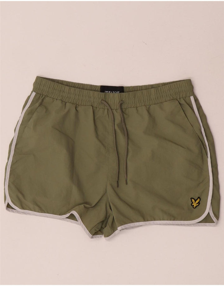Pantaloni scurți de înot Lyle & Scott pentru bărbați, nailon mare kaki