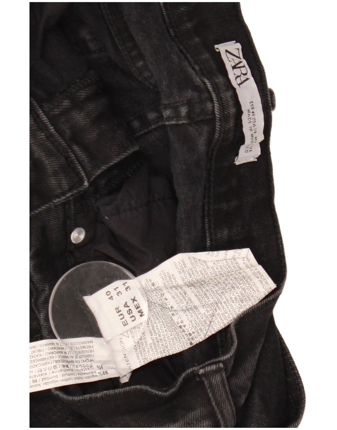 Blugi skinny pentru bărbați Zara EU 40 Medium W30 L30 Bumbac negru