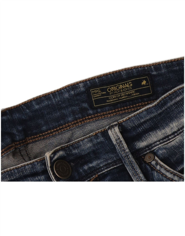 Blugi slim pentru bărbați Jack & Jones W36 L33 albastru