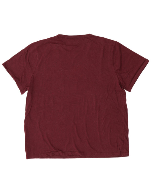 Tricou pentru bărbați Eddie Bauer Top XL Bumbac Burgundy