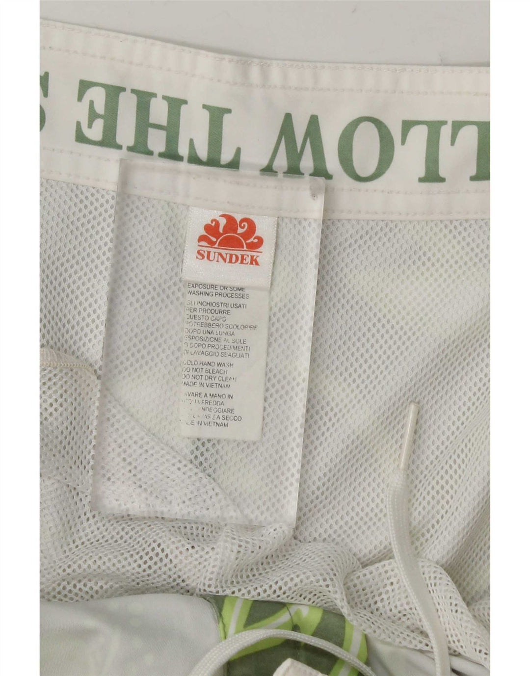 Sundek Pantaloni scurți de înot pentru bărbați, mari, verde, cu flori din poliester