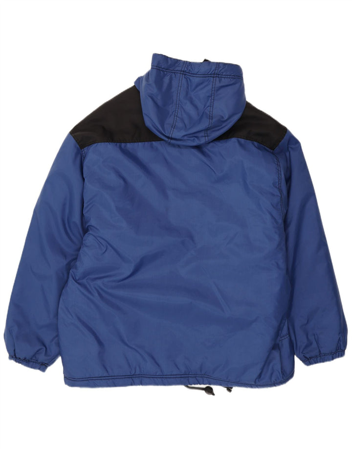 Jachetă de vânt cu glugă pentru bărbați Jeronimo UK 44 2XL Albastru Nailon color bloc