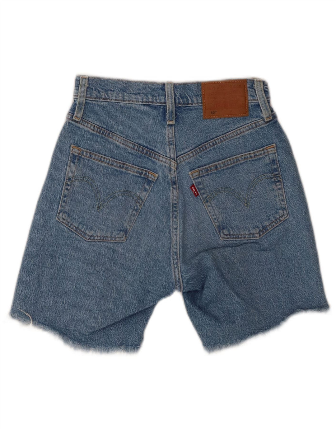 Pantaloni scurți Levi's 501 din denim distressed W23 2XS Bumbac albastru