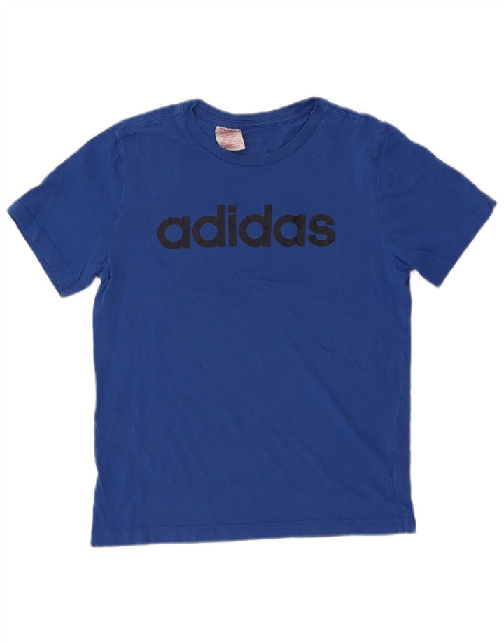 Tricou grafic ADIDAS pentru baieti Top 12-13 ani mare, albastru, bumbac