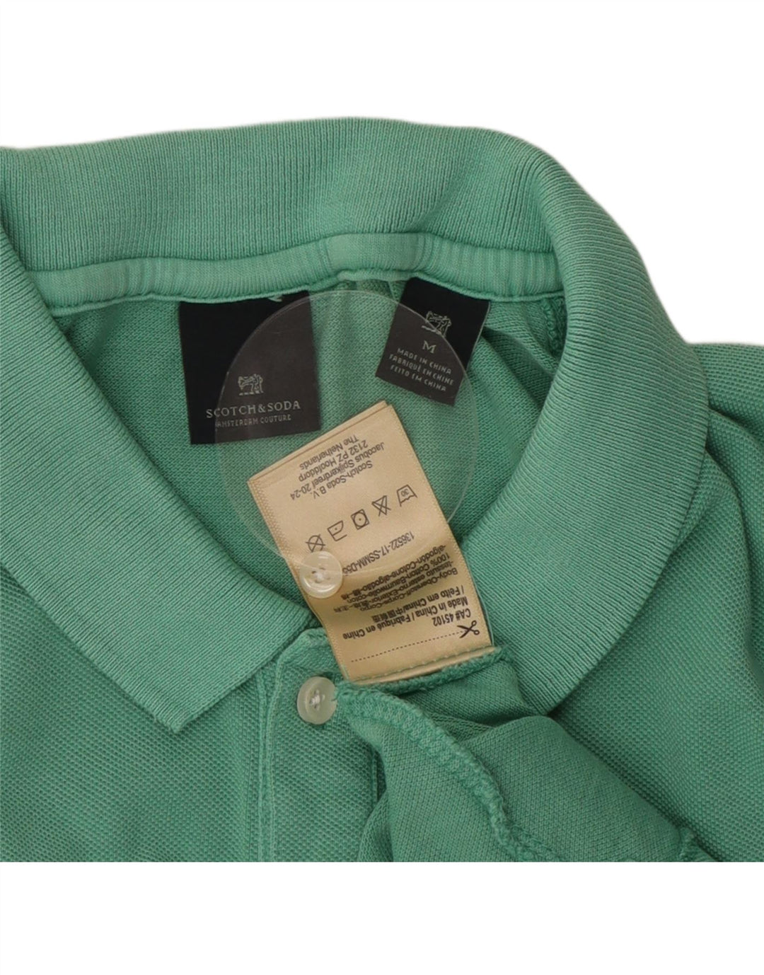 SCOTCH & SODA Tricou polo pentru bărbați Amsterdam Couture, bumbac verde mediu