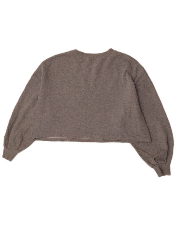 Pulover supradimensionat cu grafic Brooklyn pentru femei Zara UK 10 Mic Gri