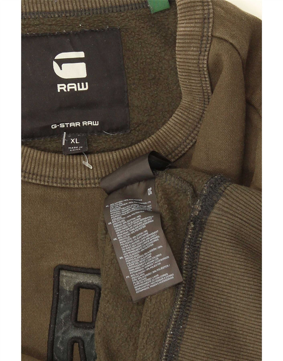 Hanorac grafic pentru bărbați G-Star Jumper XL bumbac verde