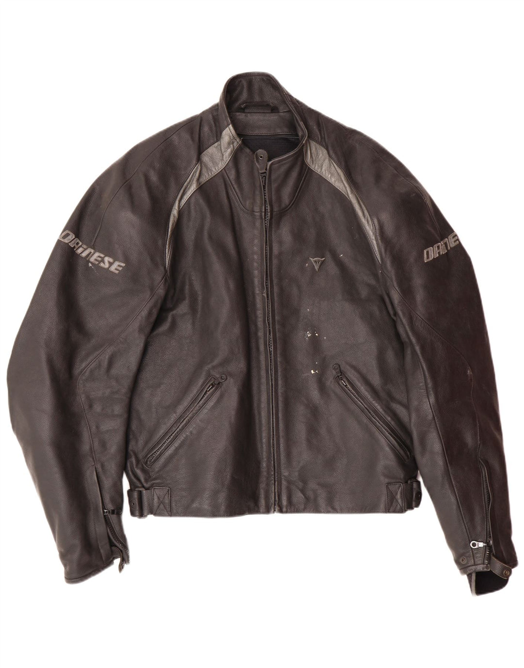 Jachetă pentru bărbați DAINESE Graphic Racer Mărimea 54, mare, neagră, din piele color bloc