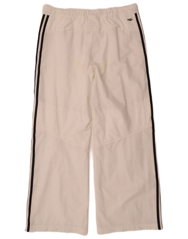 Pantaloni de costum pentru femei Climacool cu picioare largi Adidas UK 18 XL W36 L32 alb