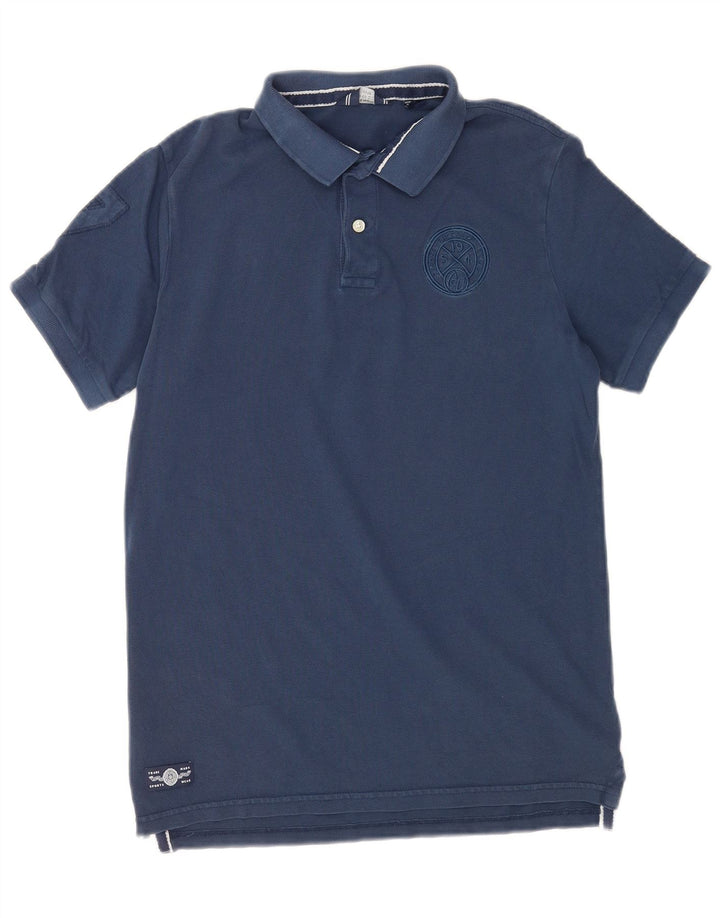 Tricou polo pentru bărbați Superdry, bumbac bleumarin mediu