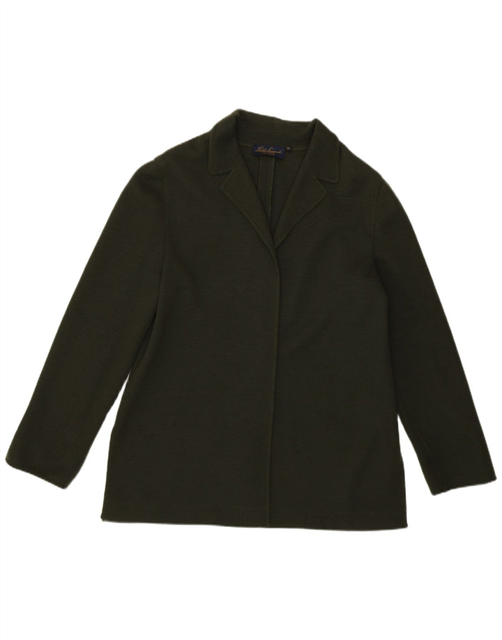 Luisa Spagnoli Pulover cardigan pentru femei UK 14 Medium Khaki Lână virgină
