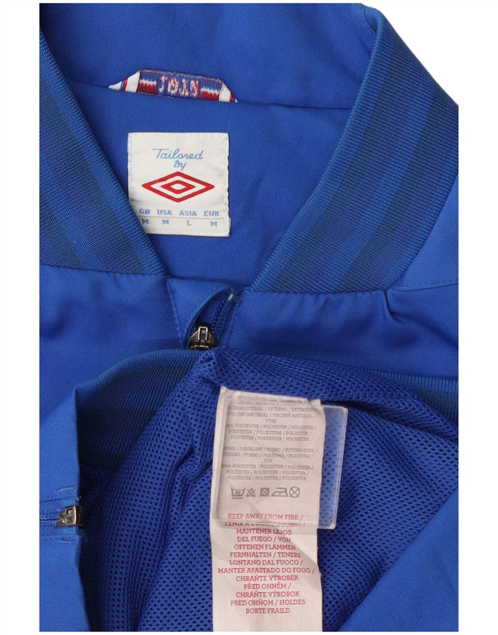 Jachetă de top pentru trening grafic Umbro Rangers pentru bărbați, poliester albastru mediu
