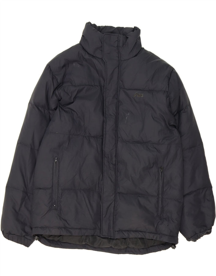 ASICS Mens Padded Jacket UK 38 Medium Black Nylon Vintage Asics and Second-Hand Asics from Messina Hembry 