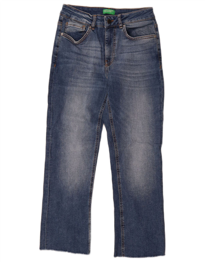 Blugi drepti pentru femei Benetton W28 L28 Bumbac albastru