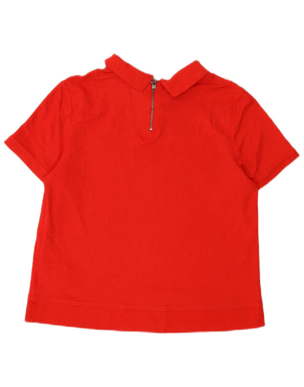 Tricou polo cu grafic pentru femei Tommy Hilfiger UK 14 mare bumbac roșu