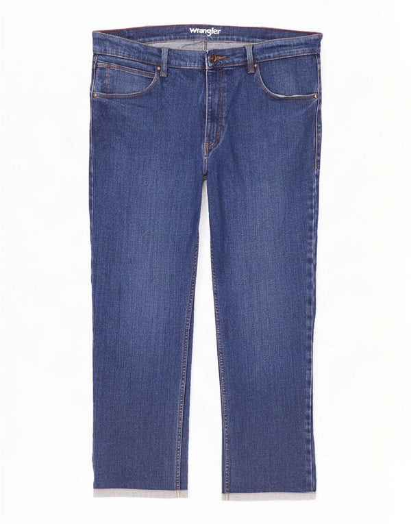 Blugi Drepți Authentic Regular Wrangler pentru bărbați W38 L30 Bumbac albastru