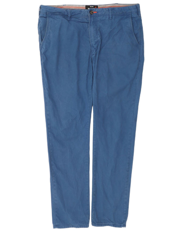 Pantaloni chino slim militar Superdry pentru bărbați L36 L32 Bumbac albastru