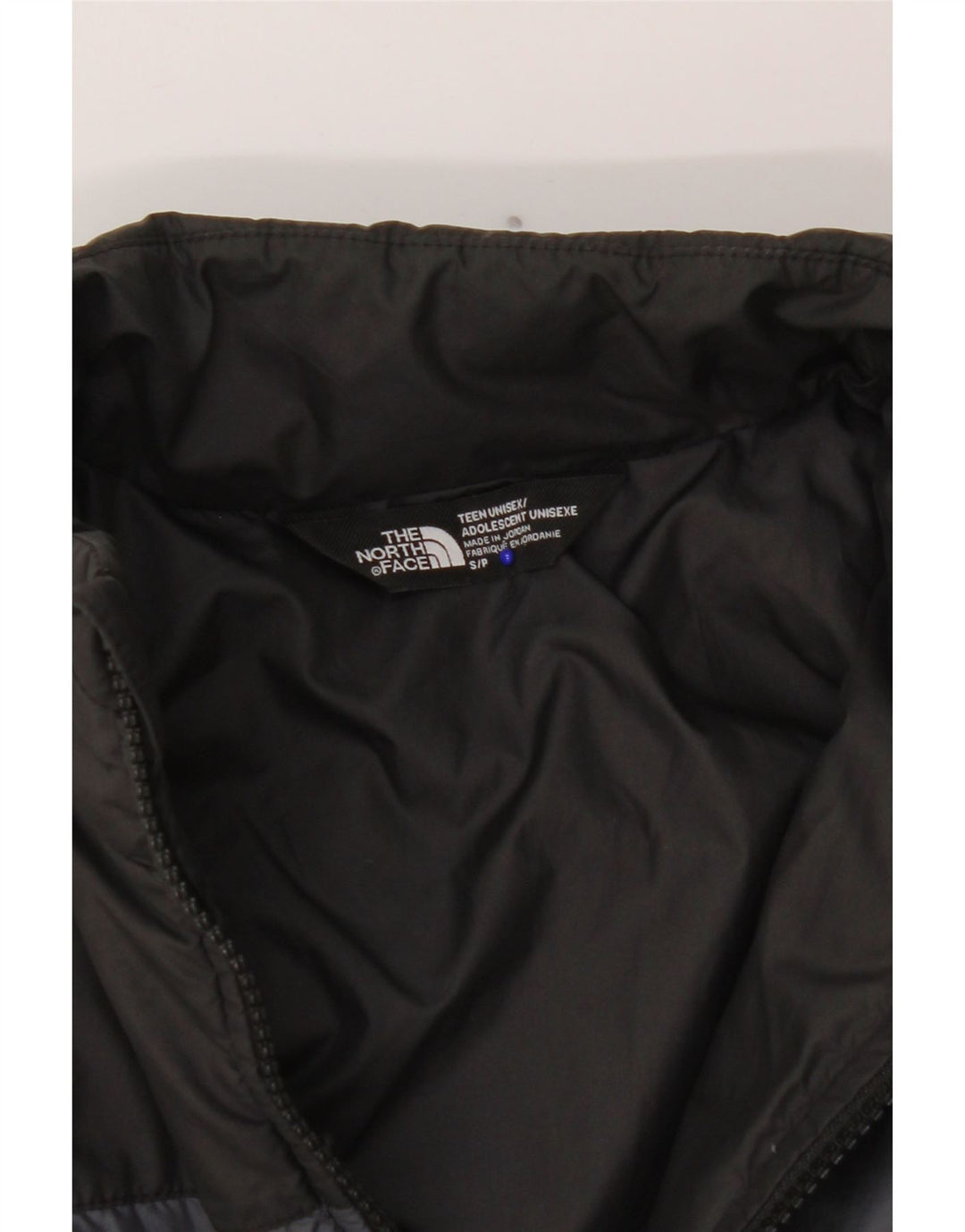Gilet căptușit pentru băieți The North Face 7-8 ani, mic, gri, poliester color bloc