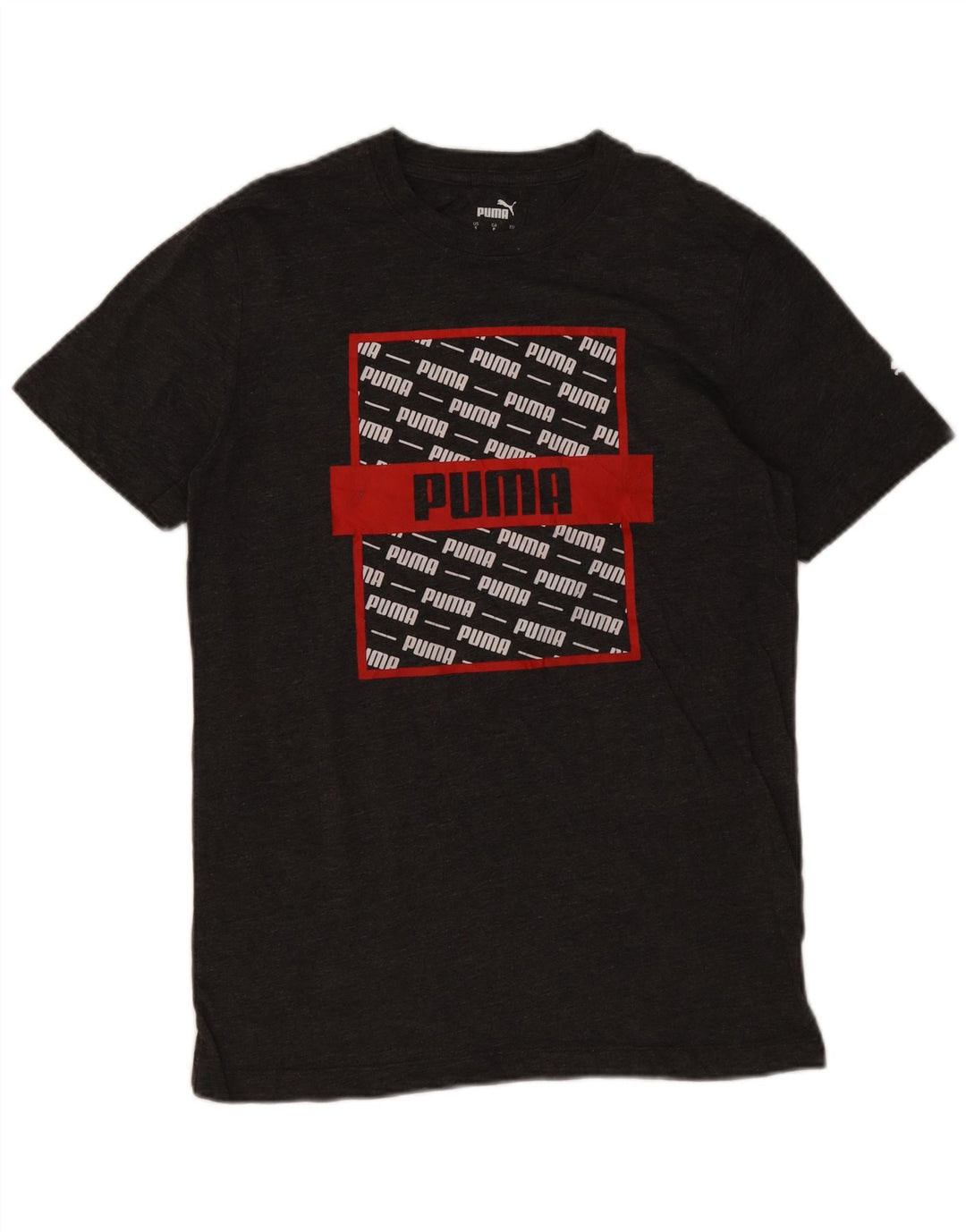 Tricou grafic Puma pentru bărbați Top mic, gri, bumbac