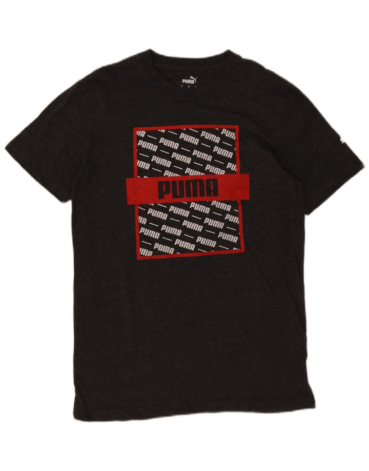 Tricou grafic Puma pentru bărbați Top mic, gri, bumbac