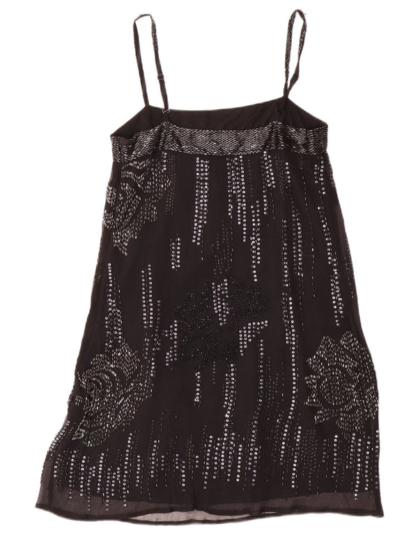 Rochie de seară pentru femei Warehouse UK 10 Mic Negru Floral Mătase