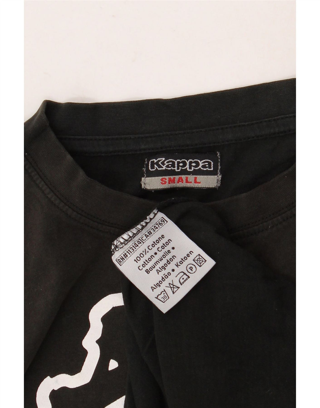 Tricou grafic KAPPA pentru bărbați Top mic bumbac negru