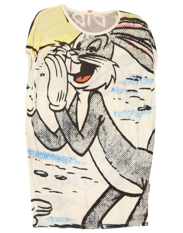 Rochie tricou grafic Bugs Bunny pentru femei Iceberg UK 12 Medium White Cartoon