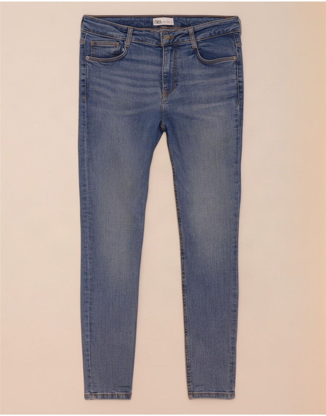 Blugi skinny dama Zara EU 40 Medium W30 L29 Albastru