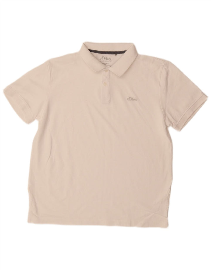 S.OLIVER Womens Polo Shirt UK 16 Large White