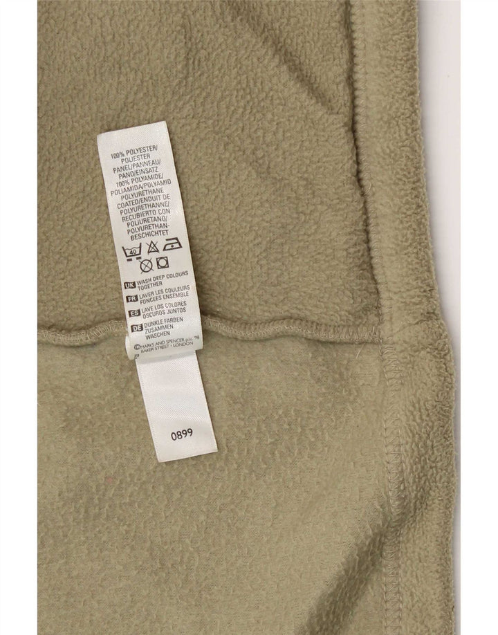 Jachetă fleece pentru bărbați Marks & Spencer, cu o formă lejeră, din poliester kaki mediu