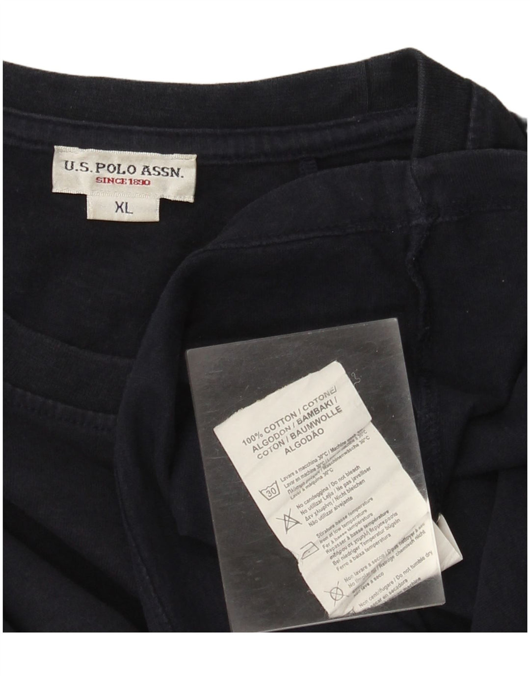 U.S. Polo Assn. Top pentru bărbați cu mânecă lungă XL bleumarin bumbac