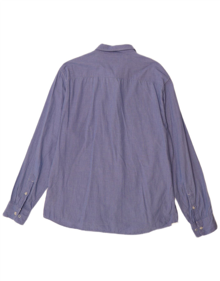 Cămașă LEE pentru bărbați slim fit 2XL, bumbac cu dungi albastre