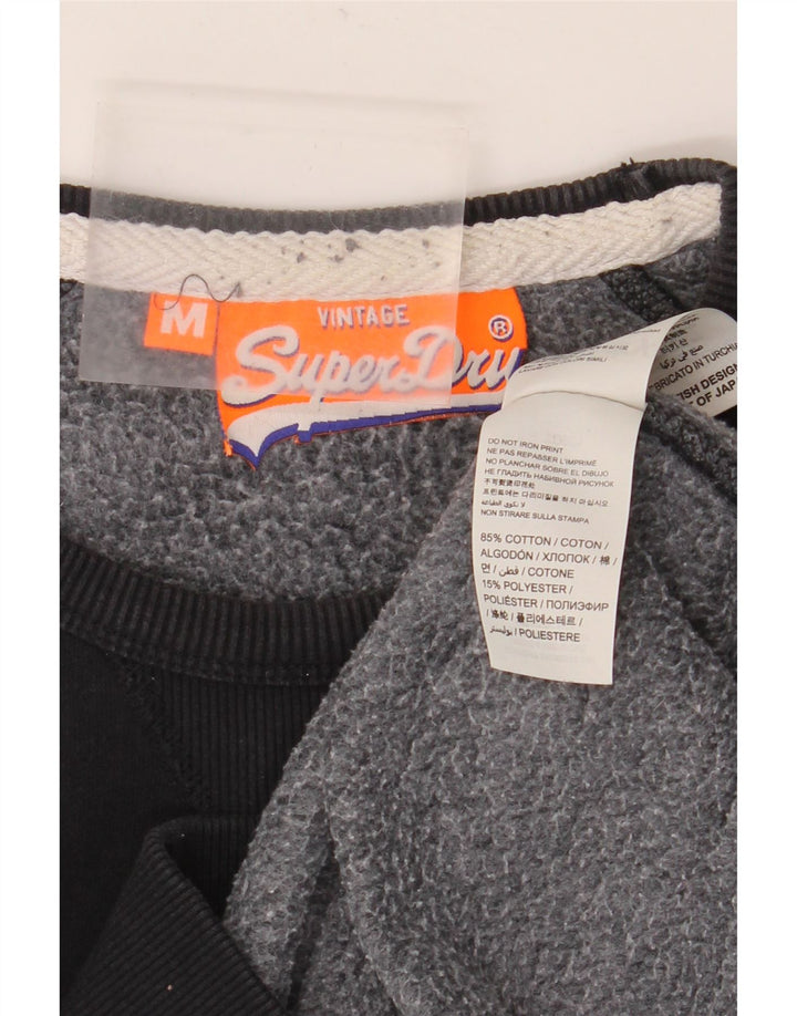 Pulover grafic Superdry pentru bărbați, bumbac mediu negru