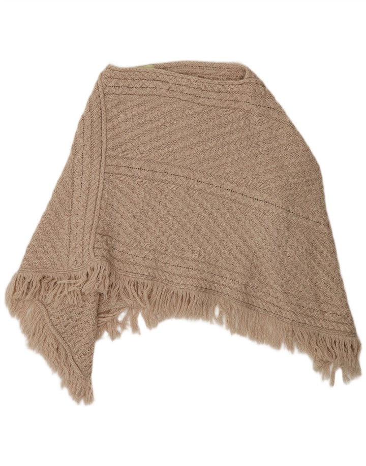 Jumper Poncho Aran pentru femei Mărime Unică Bej