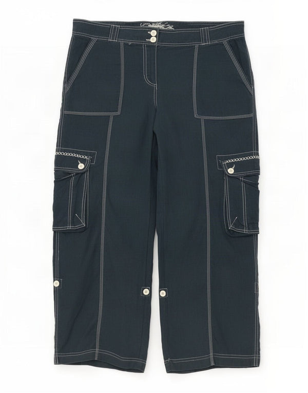 Pantaloni cargo pentru femei Marks & Spencer UK 16 Large W36 L28 Bleumarin
