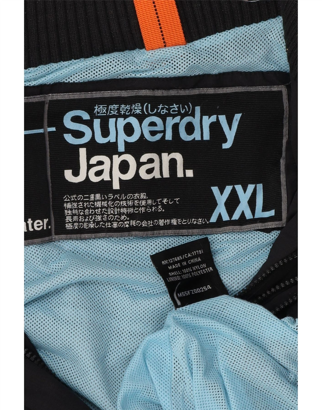 Jachetă de ploaie cu grafică Superdry pentru femei UK 20 2XL poliester bleumarin