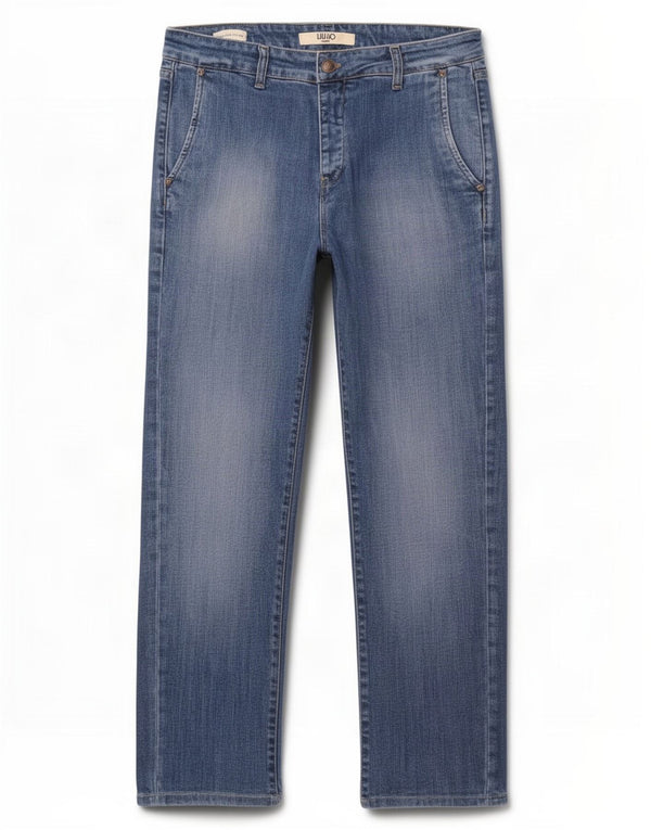 Blugi Liu Jo Regular Slim pentru bărbați L34 L28 Bumbac albastru