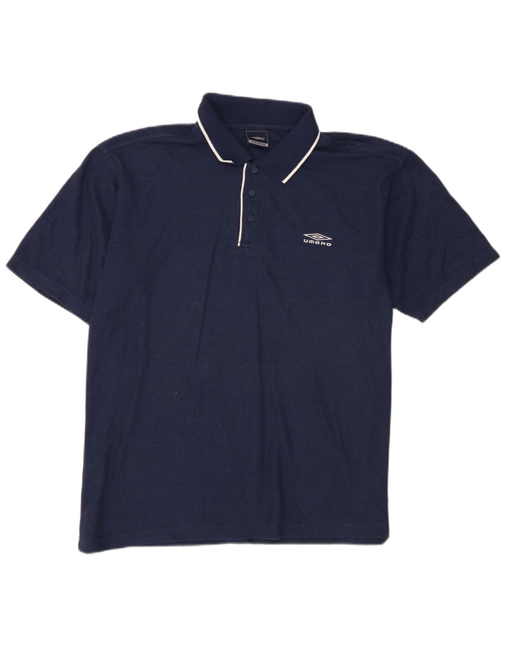 Cămașă polo Umbro pentru bărbați, mare, poliester bleumarin