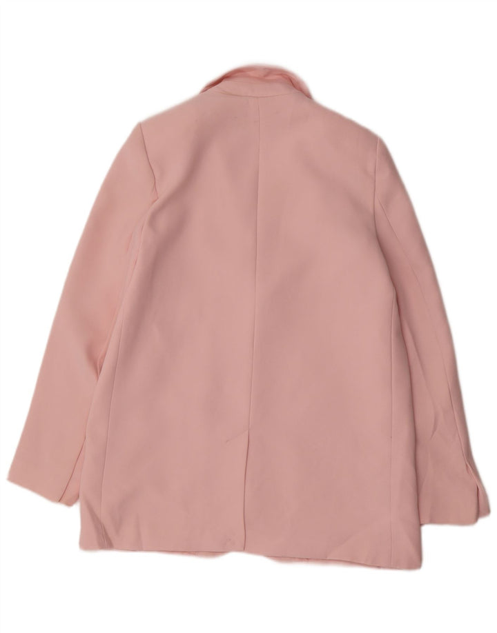 Blazer pentru femei Zara cu 2 nasturi, UK 10, poliester roz mic